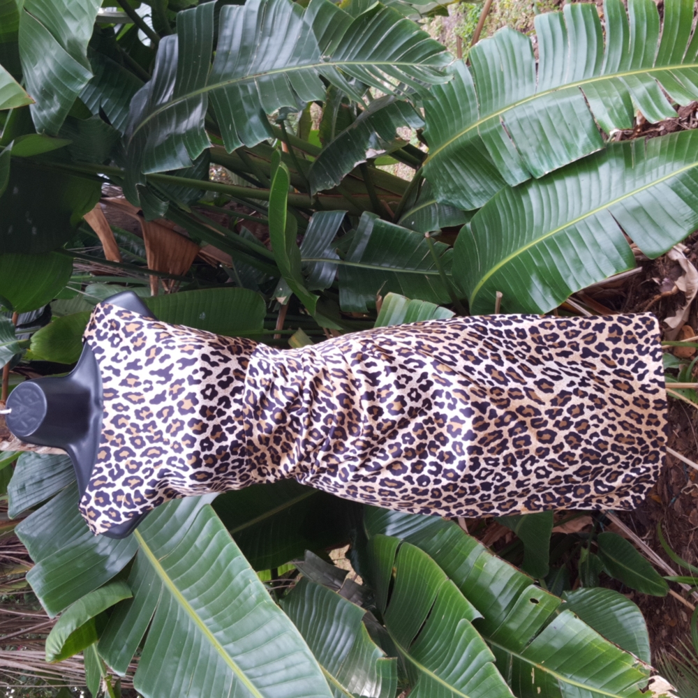 Cache Leopard Print Ruched Dress - image 2